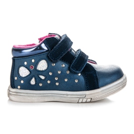 American Club botines velcros azul