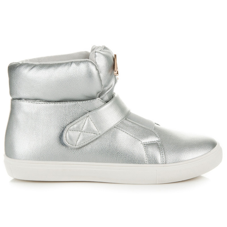 Deportivas altas con velcro gris