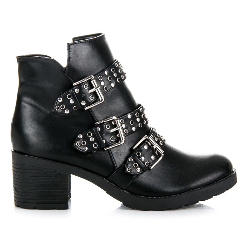 Kylie Botas rock de mujer negro
