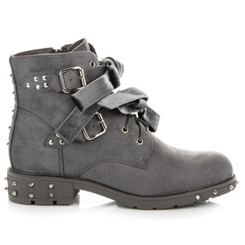 Bestelle Botas con lazos desmontables gris
