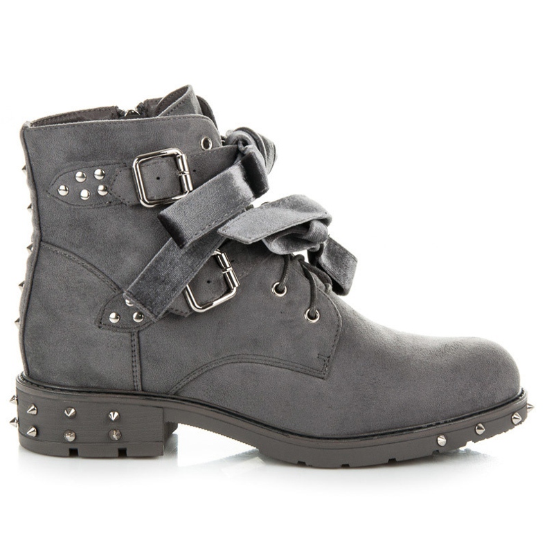 Bestelle Botas con lazos desmontables gris