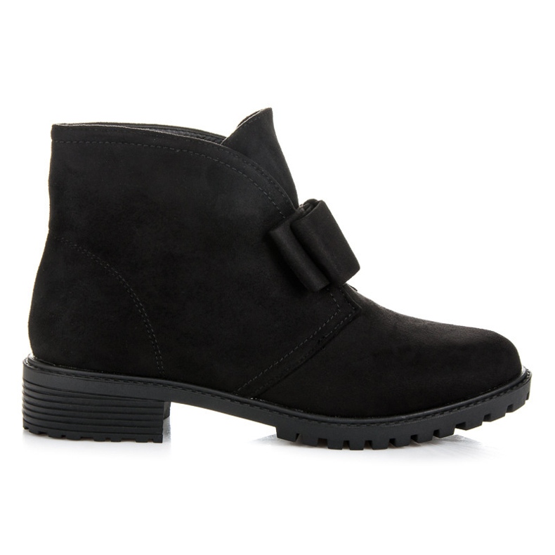 Bestelle Botas sin cordones con lazo negro Bestelle Botas sin cordones con lazo negro