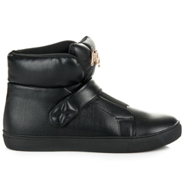 Zapatillas Altas Con Velcro negro