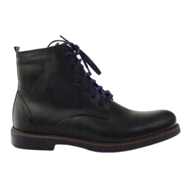 Botas negras con cremallera Nikopol 660 negro azul marino
