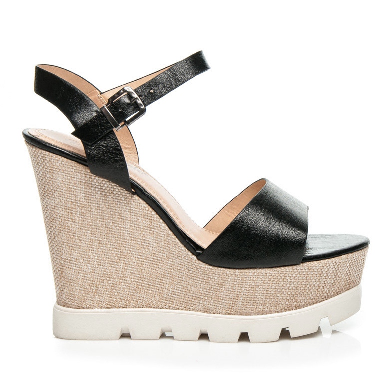 Super Mode Tacones de cuña negros