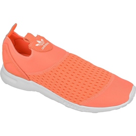 Zapatos adidas ORIGINALS ZX Flux ADV Smooth Slip On W S75740 blanco naranja