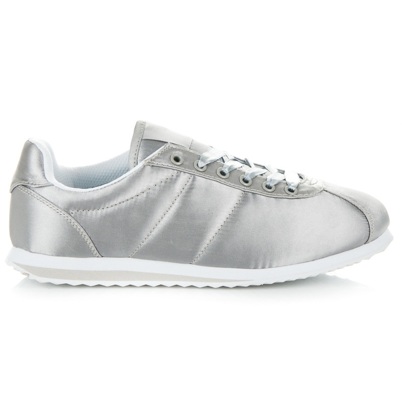 Zapatos deportivos atados gris