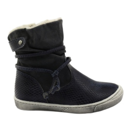 American Club Botas de invierno azul marino con cremallera American 16183
