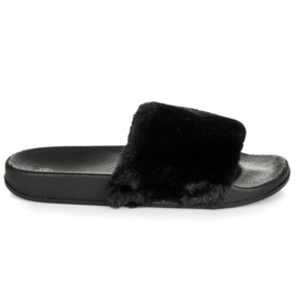 Zapatillas con piel negro