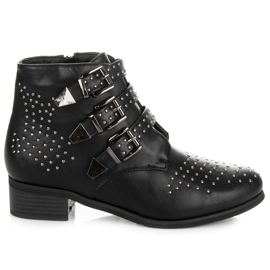 Coco Perla Botas negras con hebillas negro