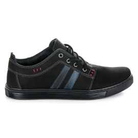 Lucca Zapatillas de cuero negro