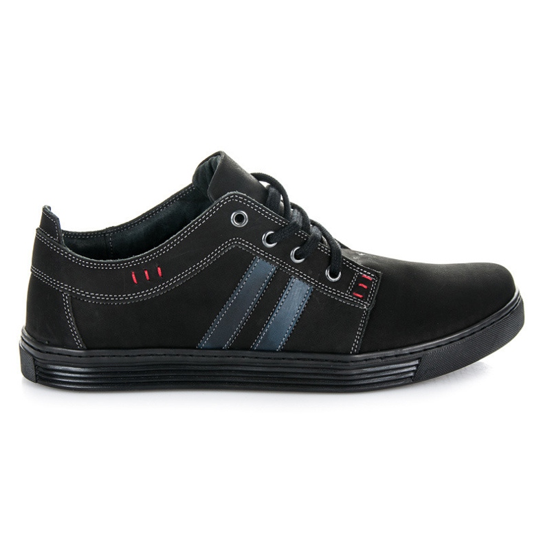 Lucca Zapatillas de cuero negro