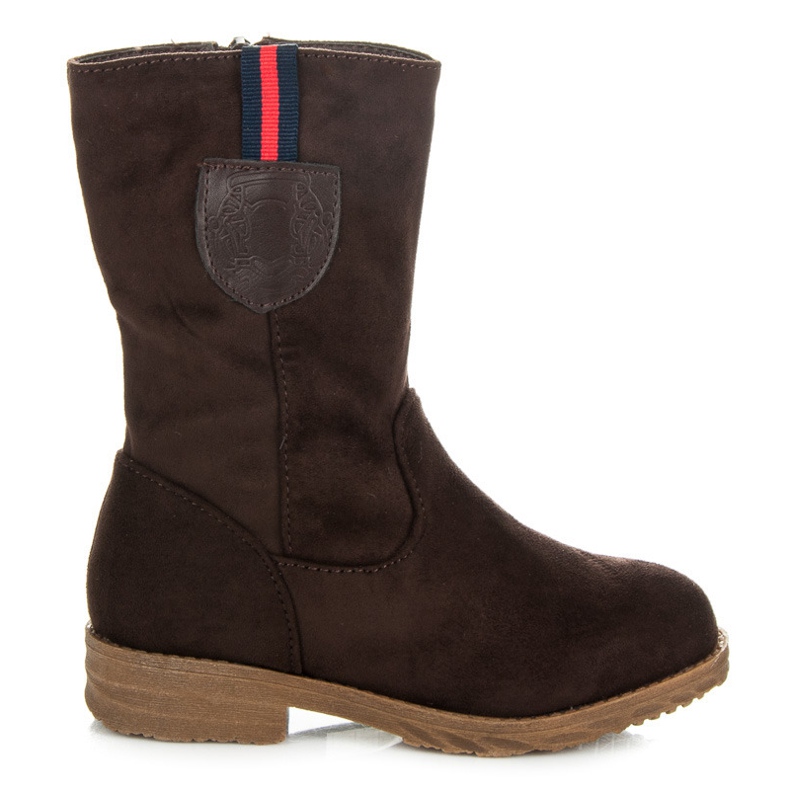 Top Shoes Botas de gamuza para niños marrón