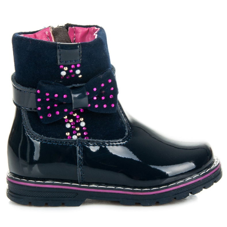 Botas con moño azul