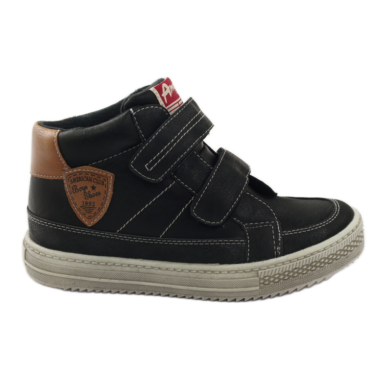 American Club Botín deportivo NIÑO negro velcro 17191