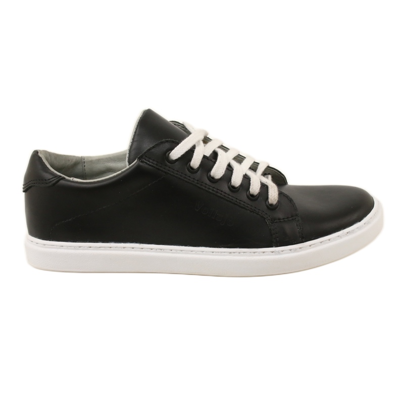 Vriston Zapatillas de cuero para hombres negros