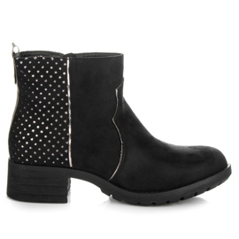 Ideal Shoes Botines de ante negro gris