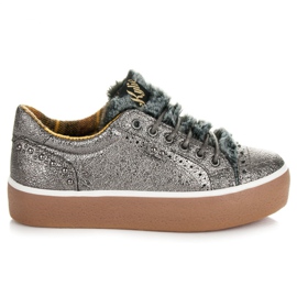 Kylie Zapatillas con pelo gris