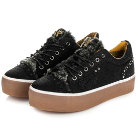 Kylie Zapatillas Con Piel negro Kylie Zapatillas Con Piel negro