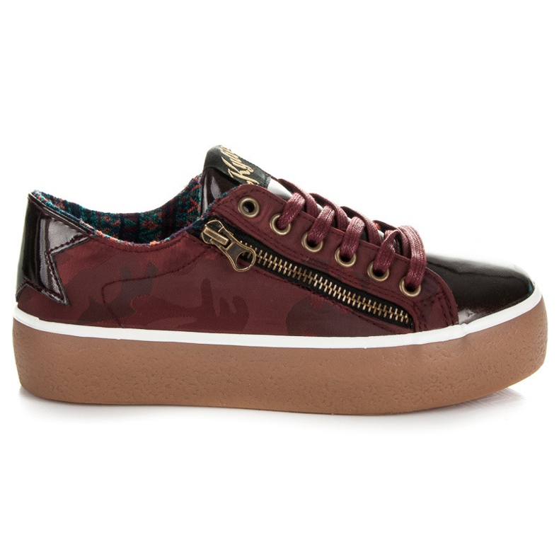 Kylie Deportivas Bordo Lacadas rojo