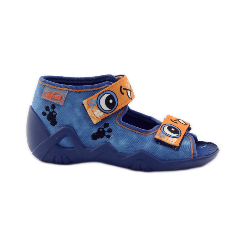 Pantuflas Velcro Befado Azul 250p065 naranja