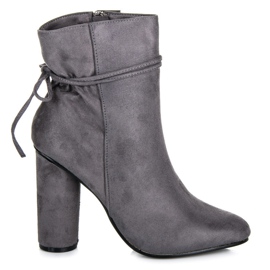 Vices New Collection Botines de ante en el poste gris