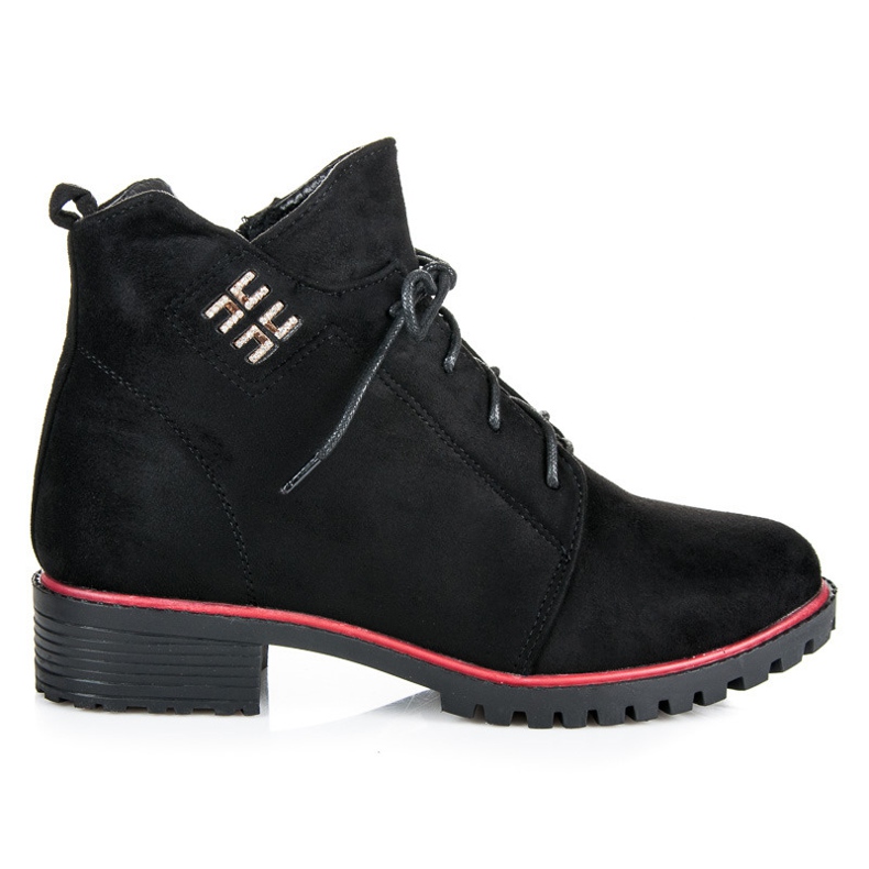 Balada Botines de ante atados negro