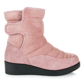 Seastar Botas de nieve con velcro rosa