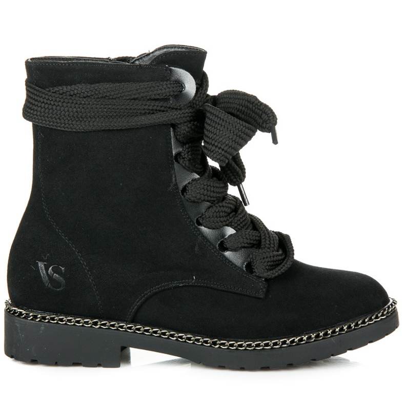 Vices New Collection Botas con cordones anchos negro