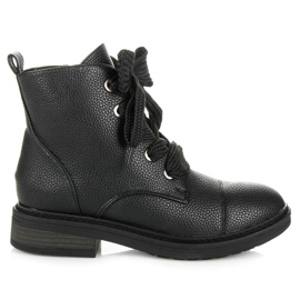 Betler Trabajadores con cordones de moda negro Betler Trabajadores con cordones de moda negro