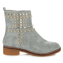 Vices New Collection Botas moteras de ante gris