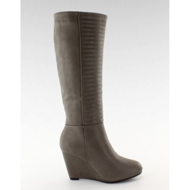 Botas acolchadas superior BL3575 gris marrón multicolor