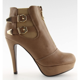 Botas con cremallera 1307 caqui