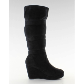 Botas de cuña TE830-7 Negro