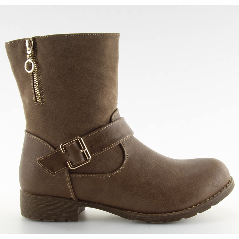Botas con hebilla caqui B305