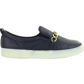 Slip-on con cadena L-57 azul marino Slip-on con cadena L-57 azul marino