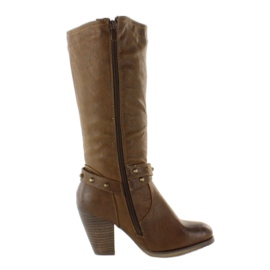 Botas cowboy marrones Z6286 tacón marrón