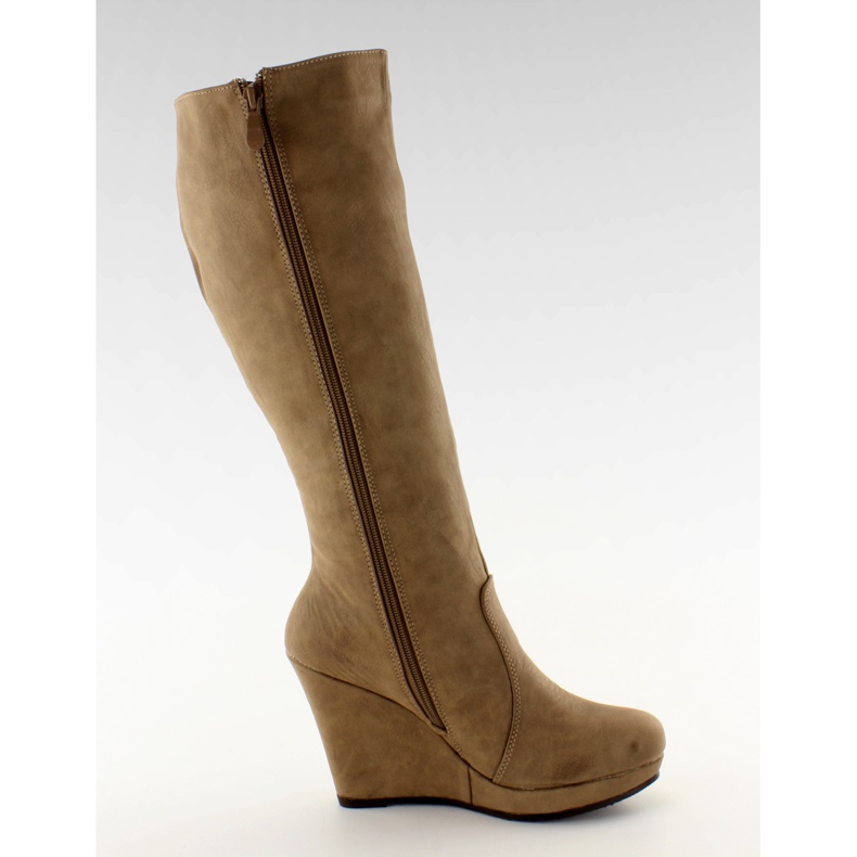 Botas de cuña 9515 caqui