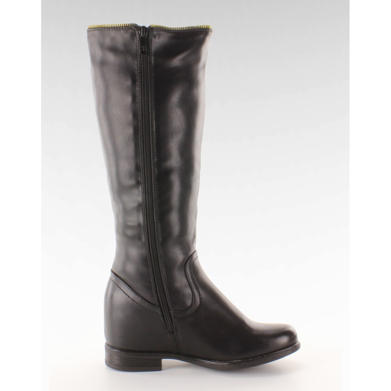 Botas altas hasta la rodilla ocultas YS-5 negro