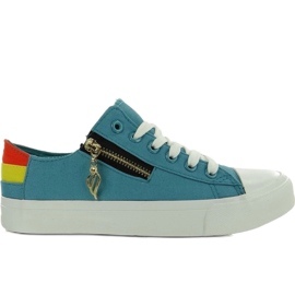 Zapatillas marineras W04 de colores azul
