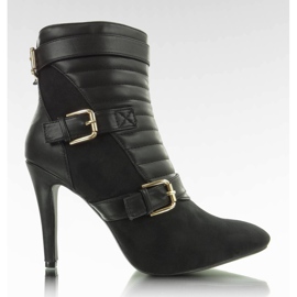E349 Botas acolchadas negras negro E349 Botas acolchadas negras negro