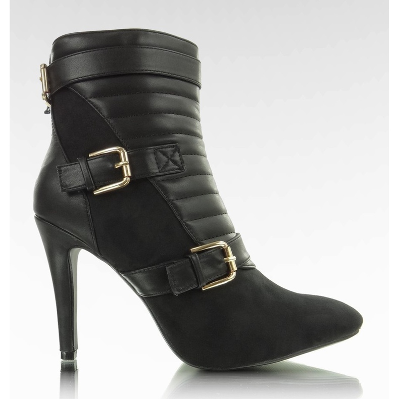 E349 Botas acolchadas negras negro