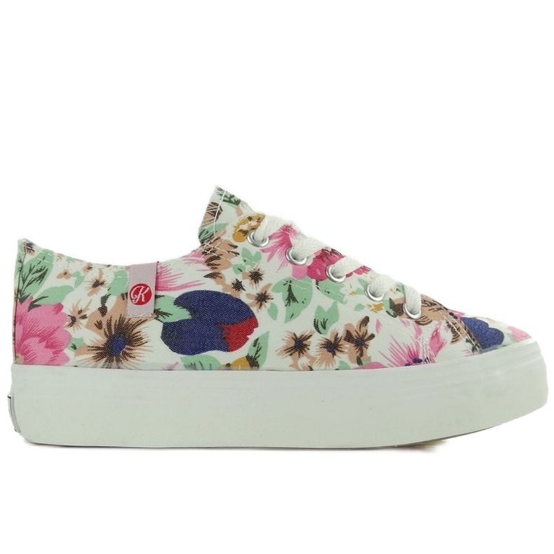 Deportivas suela gruesa K145406 FLORES-BLANCO multicolor Deportivas suela gruesa K145406 FLORES-BLANCO multicolor