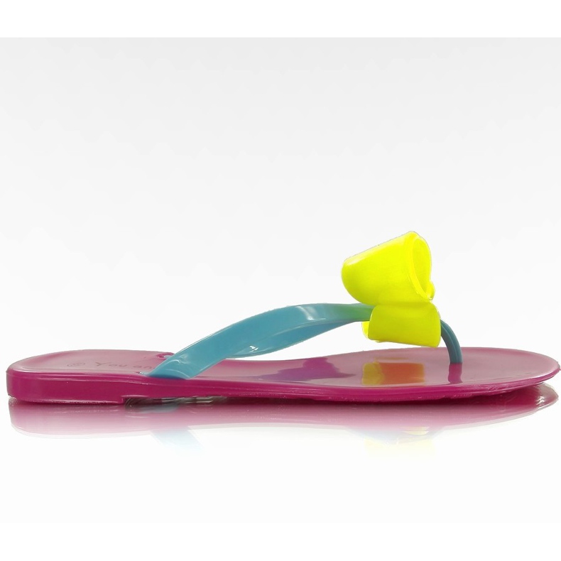 Chanclas meliski IR-76 fucsia rosado amarillo azul
