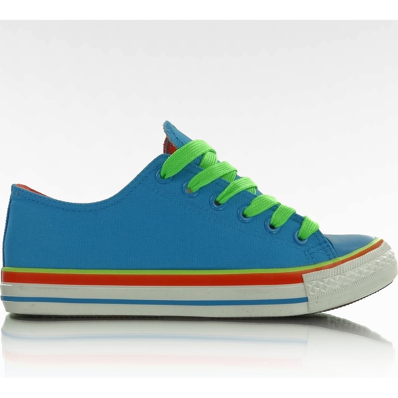 AN1177 zapatillas de lona azul ácido