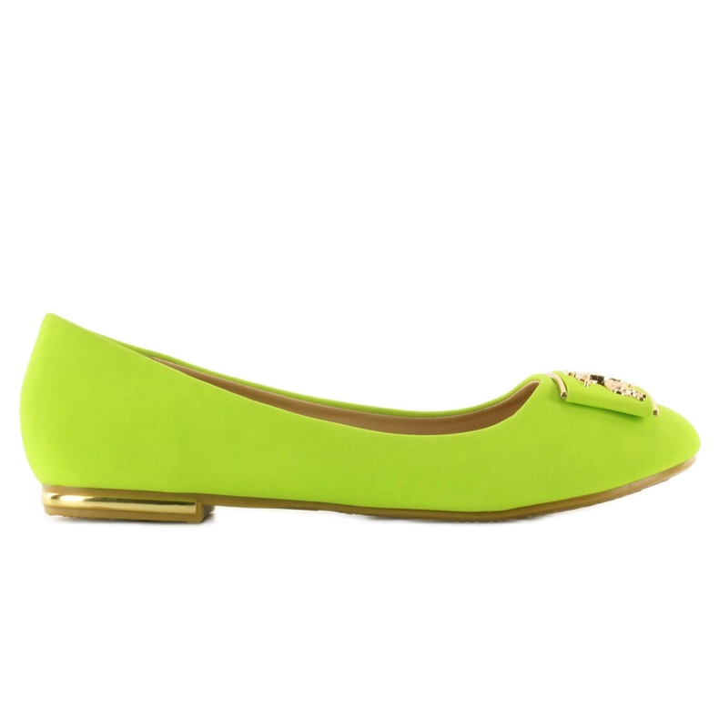 Bailarinas con adorno E305 verde multicolor