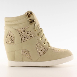 Deportivas con ganchos 8073 beige