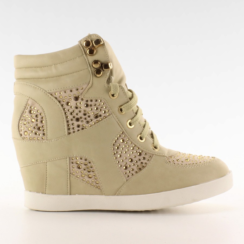 Deportivas con ganchos 8073 beige
