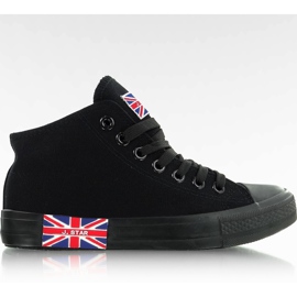 Zapatillas con la bandera N003 Black. negro