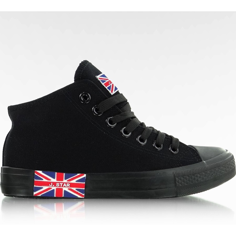 Zapatillas con la bandera N003 Black. negro